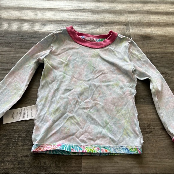 Lilly Pulitzer Pottery Barn Mermaid Cove snug 100% organic cotton pajamas size 4 - Picture 10 of 14